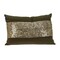 Nassau Collection 20" Green and Gold Contemporary Embroidered Throw Pillow